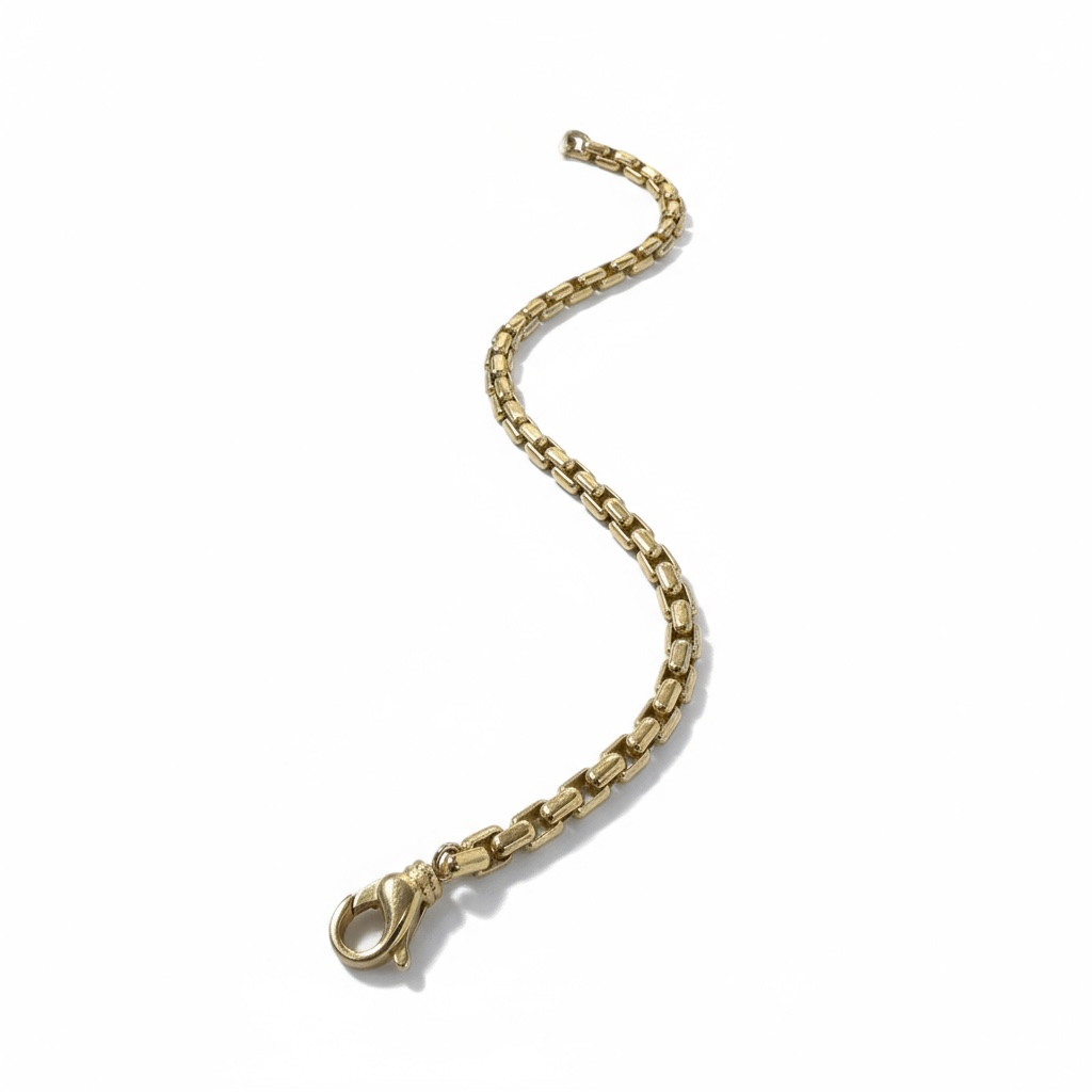 Geelgouden anker armband massief 