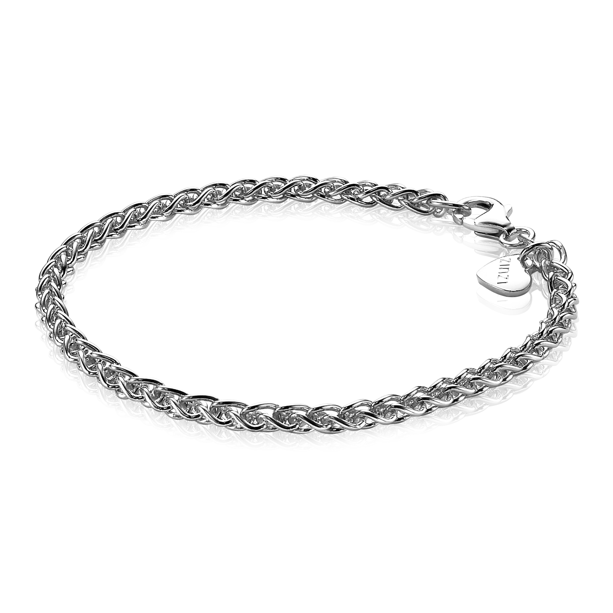 ZINZI zilveren palmier schakelarmband. Deze unieke schitterende schakel heeft een breedte van 3,5mm. Met herkenbaar Zinzi hartje bij de sluiting. De armband is vervaardigd van eerste gehalte zilver (925) en voorzien van een extra rodiumlaag voor een langdurige glans. Combineer meerdere zilveren armbanden aan je pols en in verschillende kleuren.