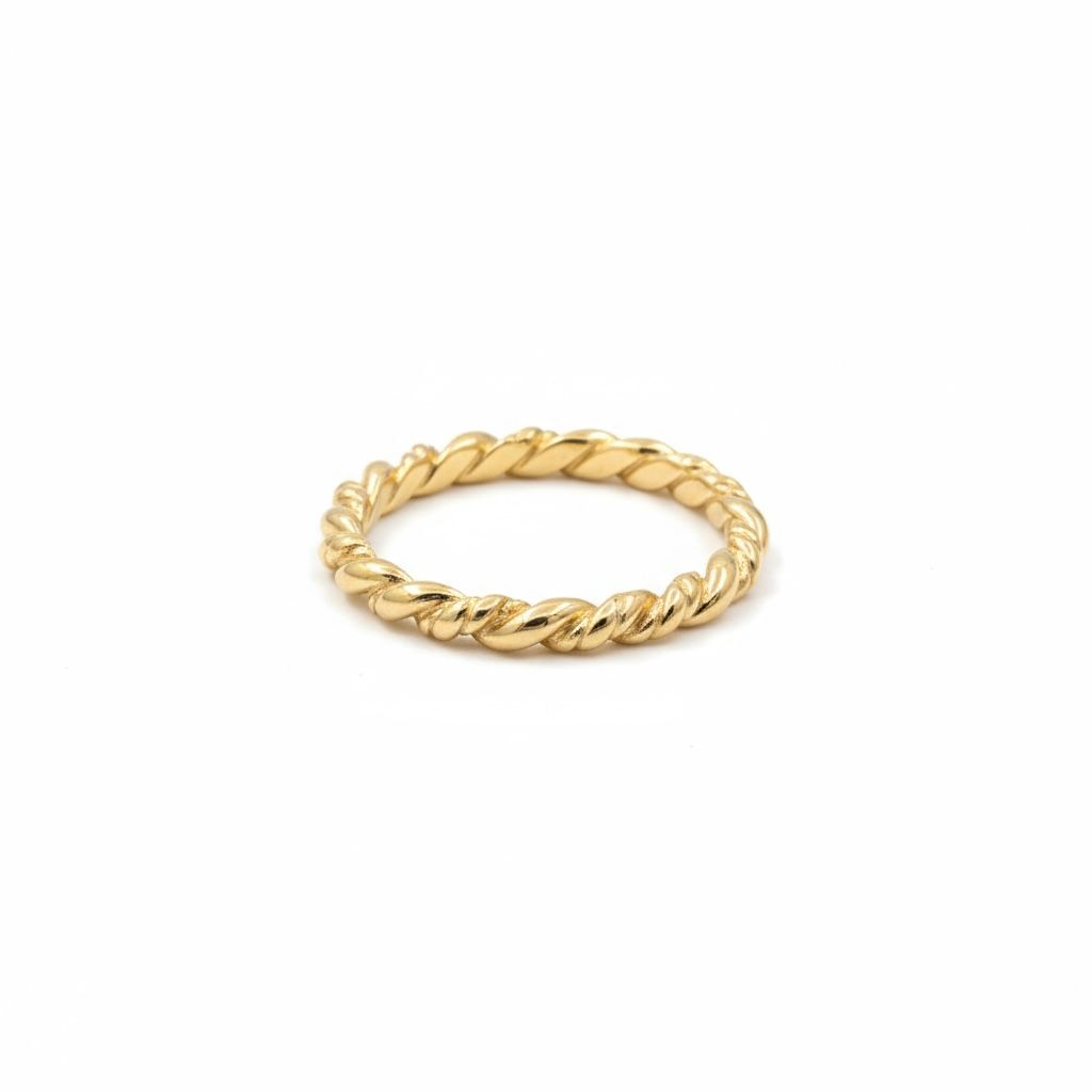 Geelgouden ring met twist