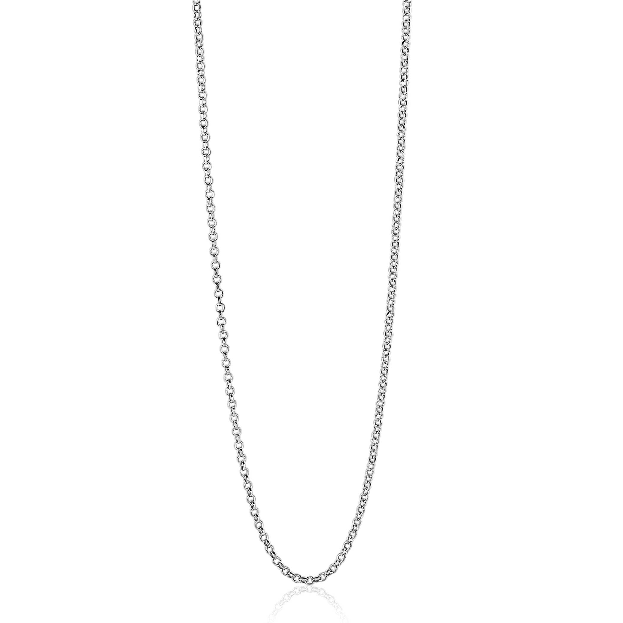 70 cm ZINZI zilveren jasseron ketting ZILC-J70