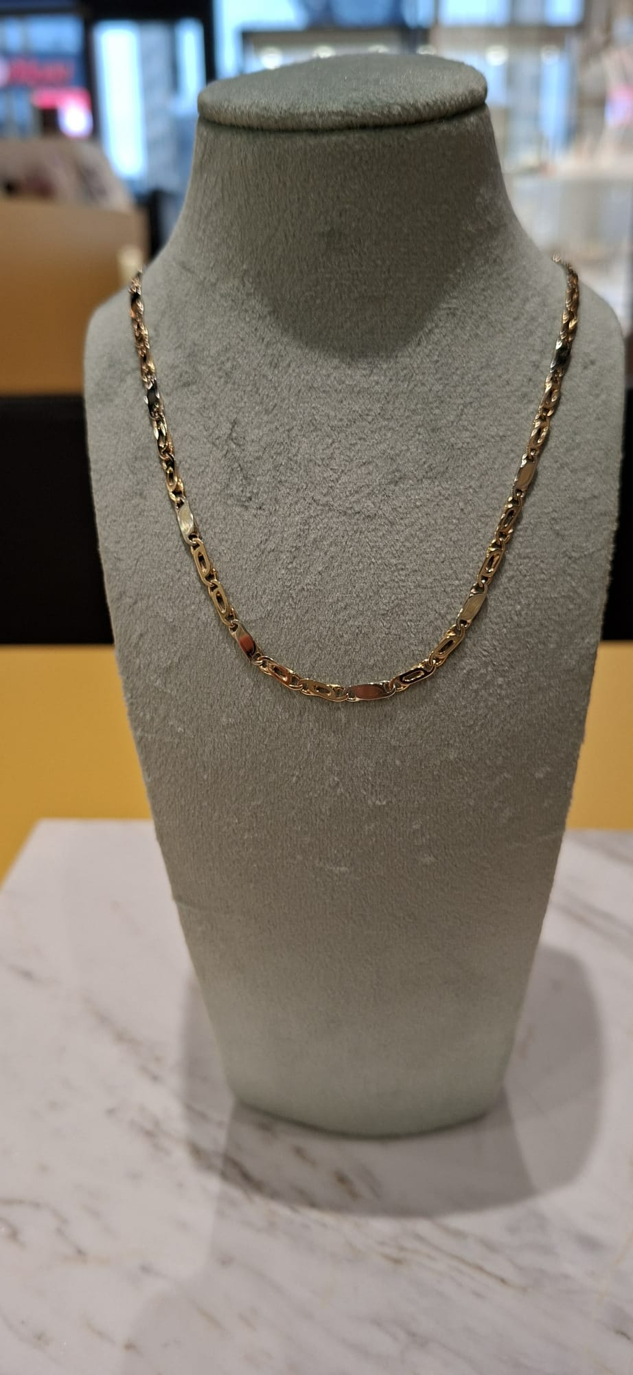 OCC-COLLBICOLOR. Gouden bicolor collier occasion. 45cm/3mm.