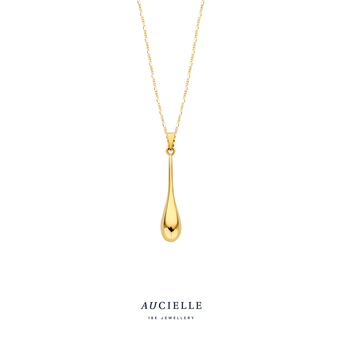 Aucielle hanger druppel goud 18k