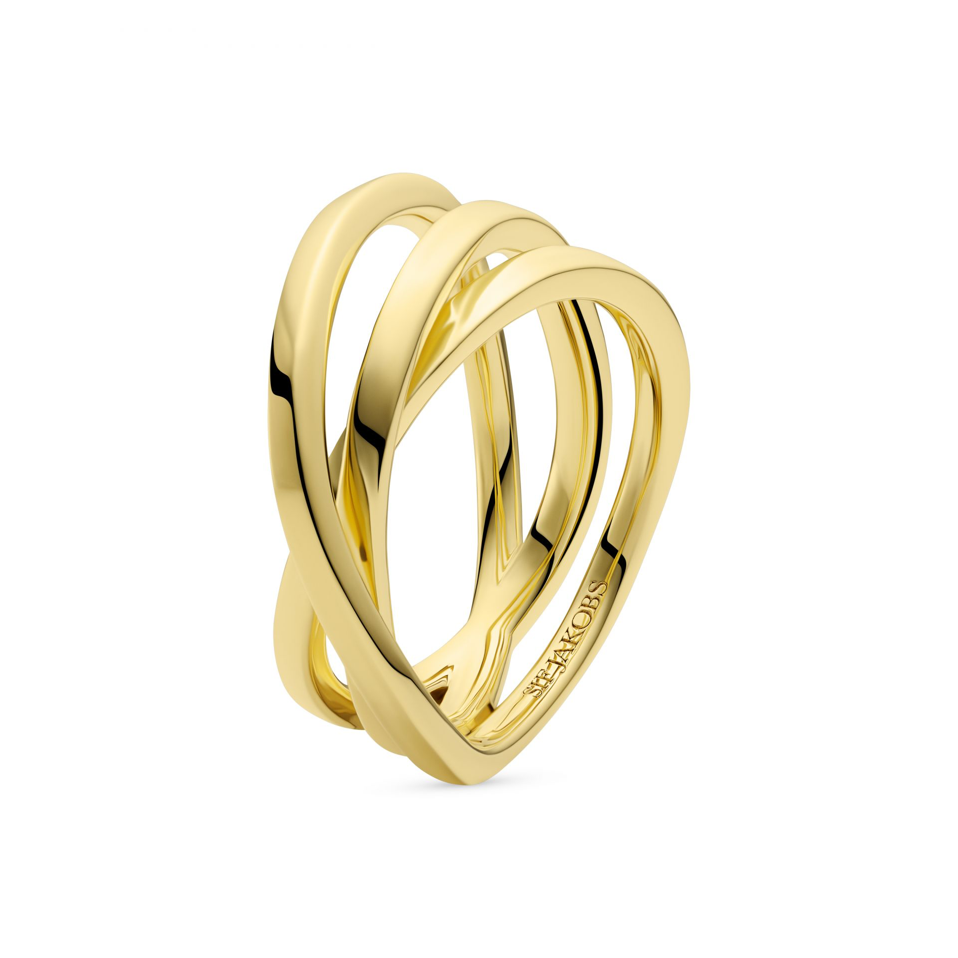 De Spirale Pianura ring van Sif Jakobs is een stijlvol statement piece met een modern en verfijnd karakter. De ring is gemaakt van 925 sterling zilver en verguld met een gouden laag, wat hem een luxueuze uitstraling geeft. Met een breedte van 13 mm vormt de ring een elegant gedraaid ontwerp dat rond de vinger samenkomt in een speelse, spiraalvormige structuur. Het artistieke design maakt deze ring een echte blikvanger, die perfect solo gedragen kan worden of gecombineerd met andere sieraden uit de Spirale-collectie van Sif Jakobs.
