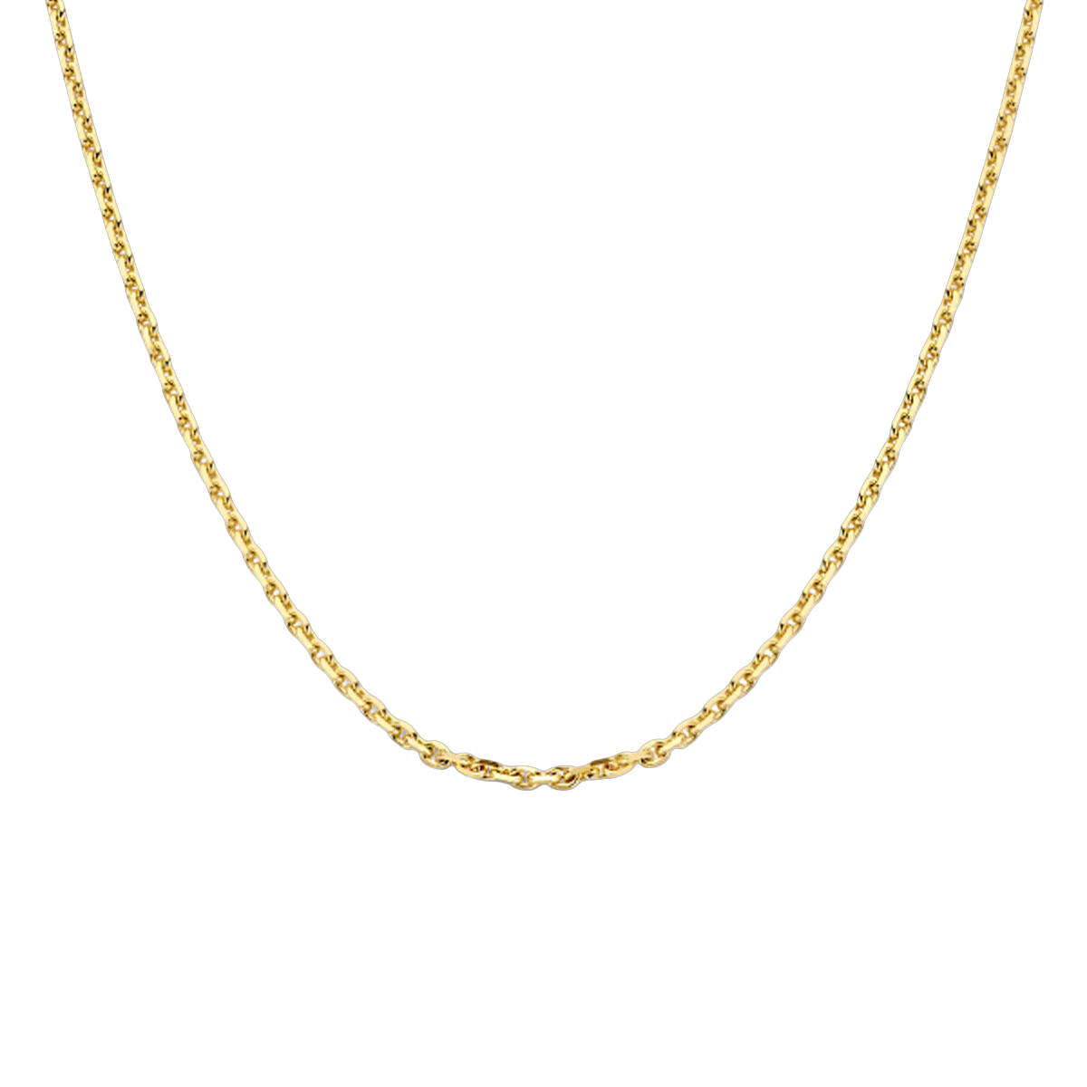 8k Lengtecollier in geslepen anker schakel