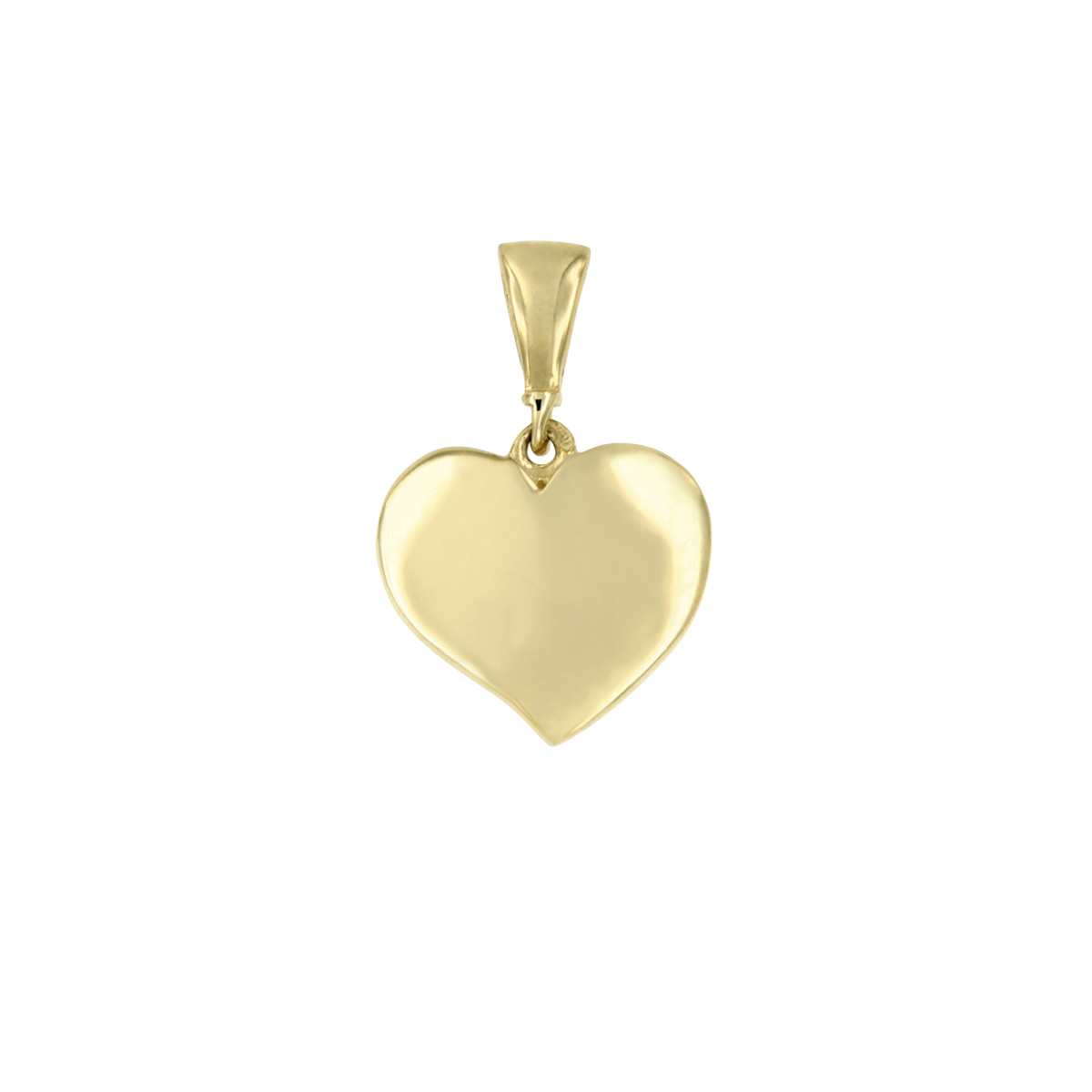 14k Geelgouden hanger in vorm van een hart.