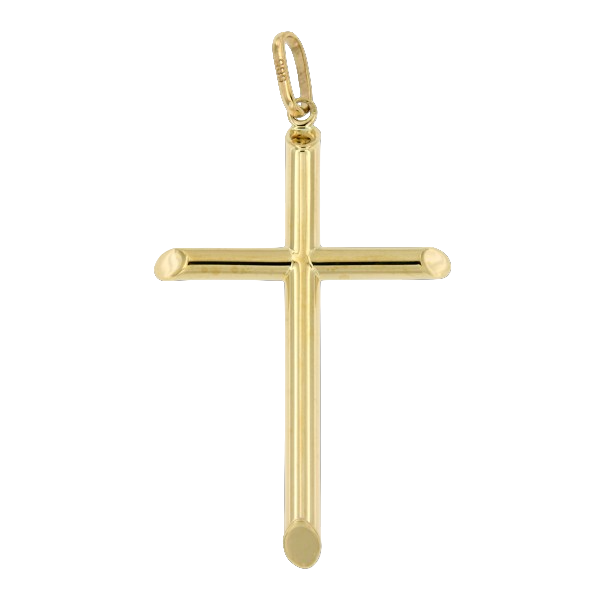 14k Geelgouden hanger in vorm van een kruis