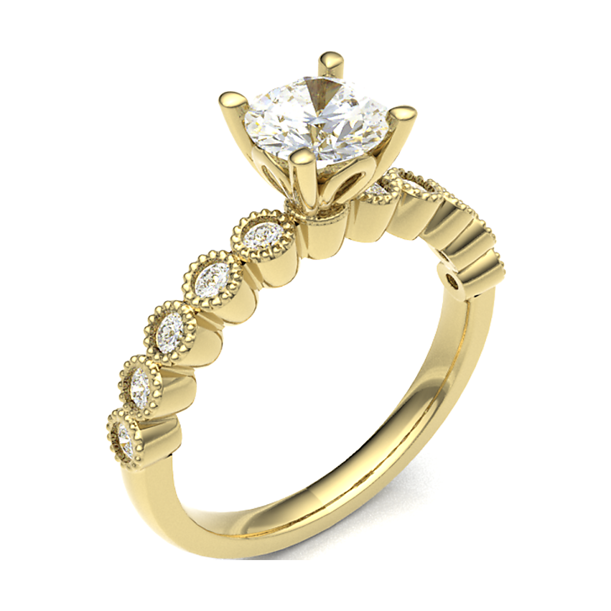 De 14k gouden diamanten ring met modelnummer ZA19525 combineert elegantie en verfijning. Deze ring van 14 karaat goud straalt met 15 briljant geslepen diamanten van 0,30 karaat, kleur G en zuiverheid VS2. Ideaal om zowel overdag als 's avonds te dragen, voegt hij een vleugje luxe toe aan elke outfit. Perfect voor speciale gelegenheden.