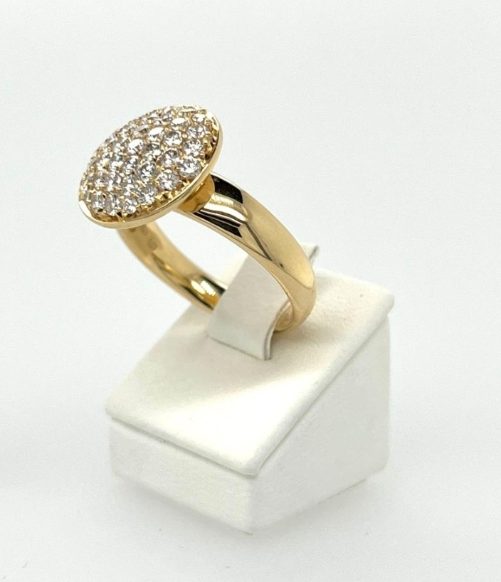 ROMANCE BY R&C GEELGOUDEN RING PILLOW MET DIAMANT