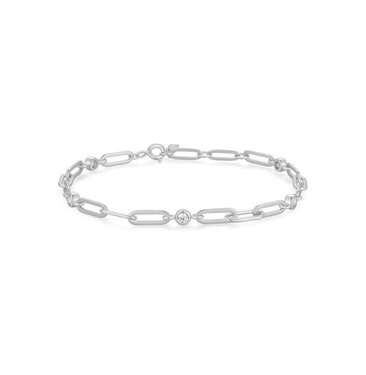 Ania Haie armband Reimaginer silver bezel station paperclip chain 