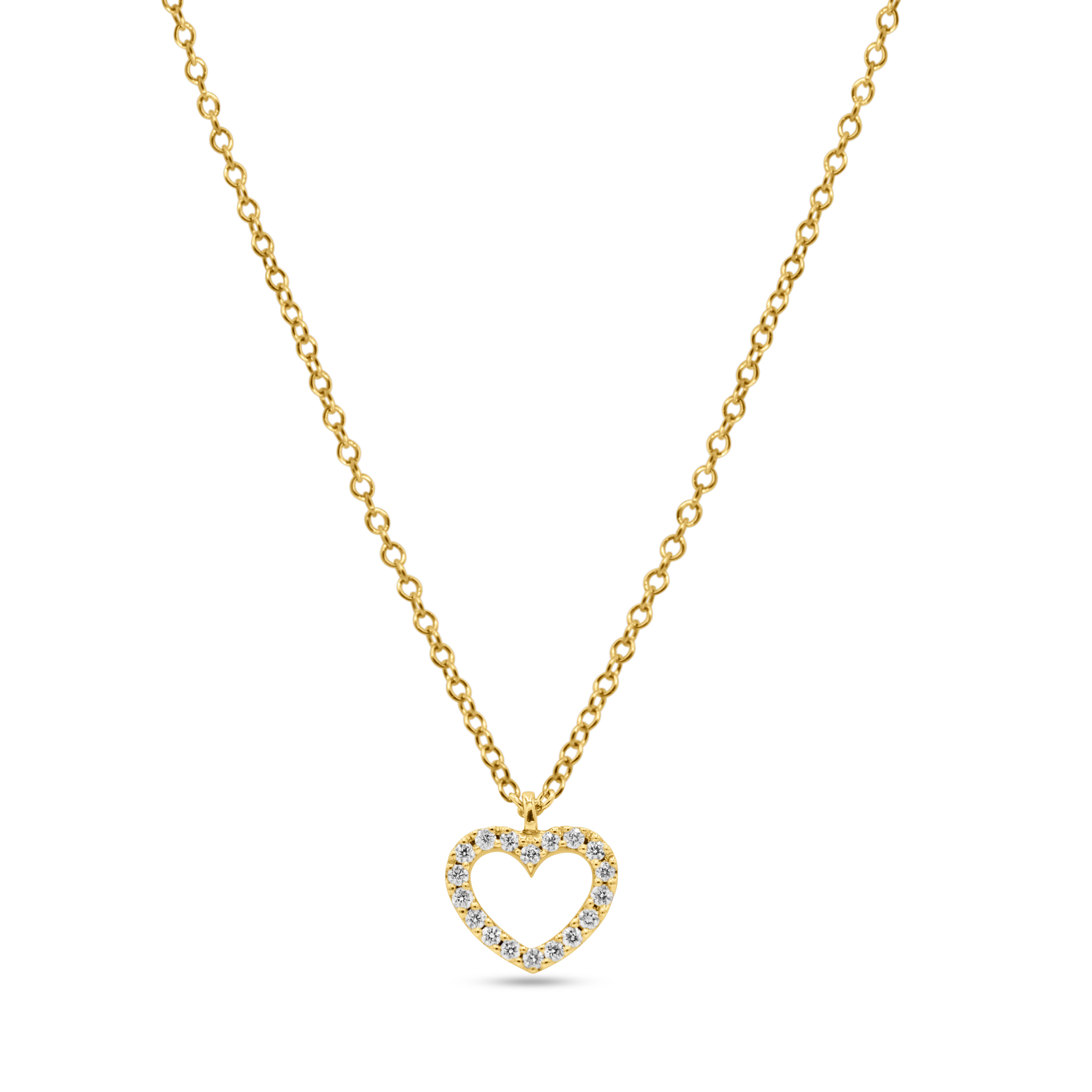 Ketting in geel goud 18 k met Diamant 0.5 ct 