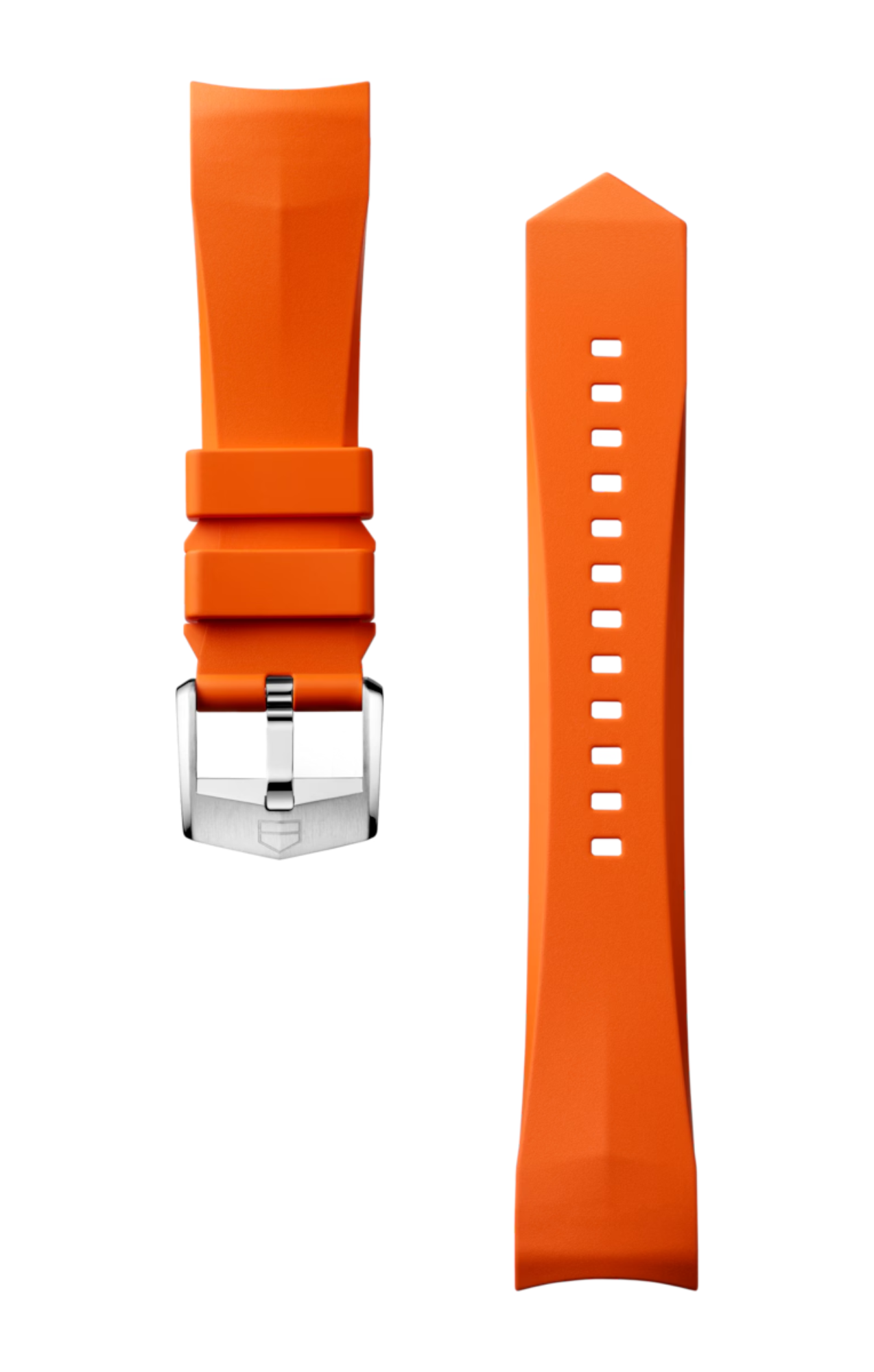 Deze TAG Heuer Connected band past op alle Calibre E5 40mm horloges.
Referentienummer: BT0020

Verlevendig uw TAG Heuer Connected 40mm met deze dynamische, gladde oranje rubberen band. De levendige oranje tint voegt een energieke toets toe aan uw uurwerk, perfect voor wie een vleugje kleur waardeert. De band wordt gesloten met een stalen gesp met het iconische TAG Heuer schild, wat stijl combineert met functionaliteit. 

Let op: De band is niet compatibel met eerdere versies van Connected horloges.