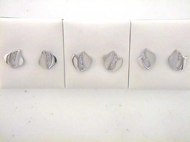 Max Fr&ouml;hlich Ohrschmuck Ref.-Nr.: 88/190643 925/- Silber, Rhodiniert Zirkonia  Wei&szlig; 
