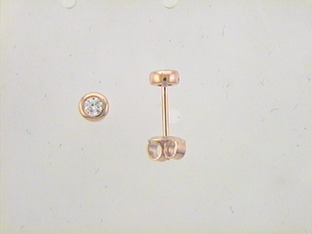 Max Fr&ouml;hlich Ohrschmuck Ref.-Nr.: OS 154759 925/- Silber, Ros&eacute; 2 Zirkonia  Wei&szlig; 