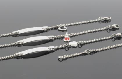 Wilhelm M&uuml;ller Armband Ref.-Nr.: 754311019 925/- Silber, Rhodiniert  L&auml;nge 14cm