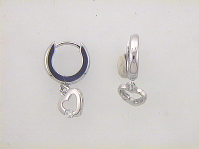 Max Fr&ouml;hlich Ohrschmuck Ref.-Nr.: OS 156087 925/- Silber, Rhodiniert Zirkonia  Wei&szlig; 