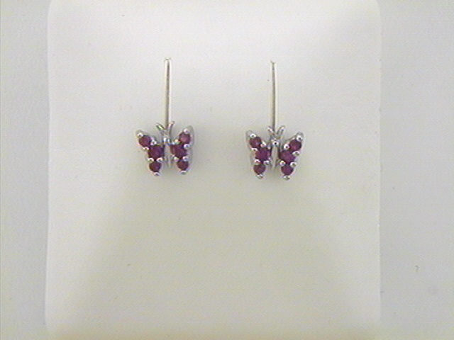 Max Fr&ouml;hlich Ohrschmuck Ref.-Nr.: OS 159287 925/rh/- Silber, Rhodiniert 6 Zirkonia  Rosa 