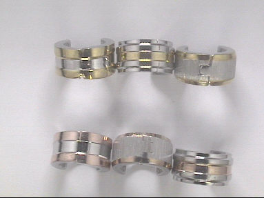 Kopf.-und Ohrschmuck Ref.-Nr.: Creolenset bicolor Stahl 