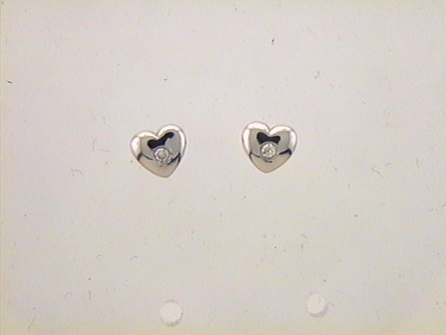 Max Fr&ouml;hlich Ohrschmuck Ref.-Nr.: OS 144397 925/- Silber, Rhodiniert 2 Zirkonia  Wei&szlig; 