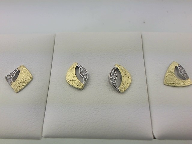 Max Fr&ouml;hlich Ohrschmuck Ref.-Nr.: 88/191785 925/- Silber, bicolor Zirkonia  Wei&szlig; 