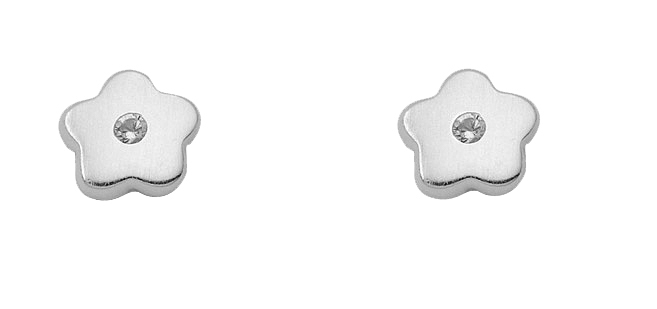 Max Fr&ouml;hlich Ohrschmuck Ref.-Nr.: OS 150221 925/- Silber, Rhodiniert Zirkonia  Wei&szlig; 