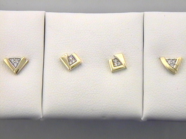 Max Fr&ouml;hlich Ohrschmuck Ref.-Nr.: 88/183621 925/- Silber, gelb Zirkonia  Wei&szlig; 