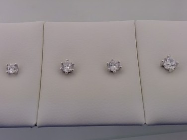 Max Fr&ouml;hlich Ohrschmuck Ref.-Nr.: 216/196399 925/- Silber, Rhodiniert Zirkonia  Wei&szlig; 