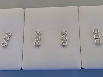 Max Fr&ouml;hlich Ohrschmuck Ref.-Nr.: 516/195854 925/- Silber, Rhodiniert  6 Zirkonia  Wei&szlig; 