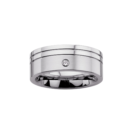 Engelkemper Ringe Ref.-Nr.: 4-104022-001 Edelstahl, Silber 1 Zirkonia   Ringgr&ouml;&szlig;e 54 Individual-Nr. BFRE9101/62