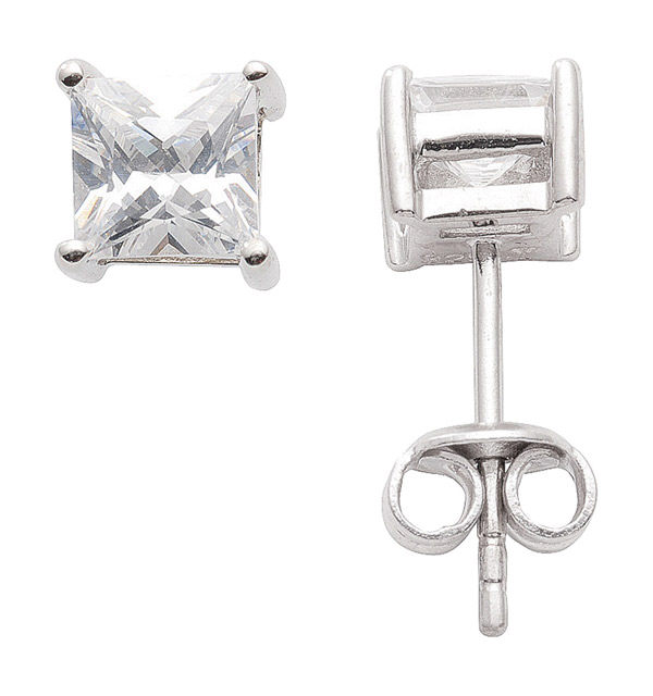 Max Fr&ouml;hlich Ohrschmuck Ref.-Nr.: OS 117042 925/rh/- Silber, Rhodiniert  2 Zirkonia  