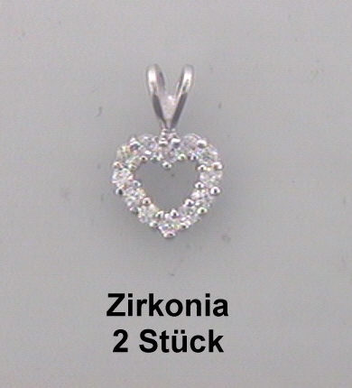 Max Fr&ouml;hlich Halsschmuck Ref.-Nr.: AN 121119 925/- Silber, Rhodiniert 12 Zirkonia  Wei&szlig; 