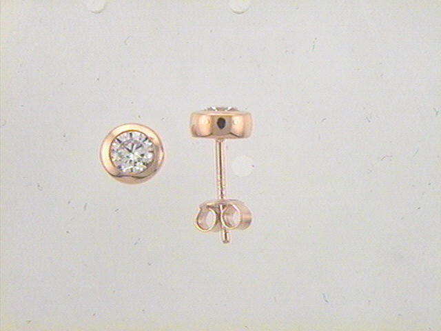 Max Fr&ouml;hlich Ohrschmuck Ref.-Nr.: OS 154762 925/- Silber, Ros&eacute; 2 Zirkonia  Wei&szlig; 