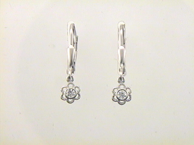 Max Fr&ouml;hlich Ohrschmuck Ref.-Nr.: OS 150134 925/- Silber, Rhodiniert Zirkonia  Wei&szlig; 