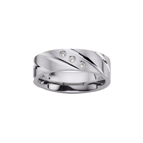 Engelkemper Ringe Ref.-Nr.: BFRE9087/56 Edelstahl, Silber 3 Zirkonia   Ringgr&ouml;&szlig;e 56 Individual-Nr. BFRE9087/56