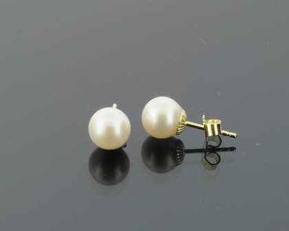 Wilhelm M&uuml;ller Ohrschmuck Ref.-Nr.: 705723019 333/- Gold, gelb 2 S&uuml;&szlig;wasser Zuchtperle 7,5-8,0 mm Wei&szlig;