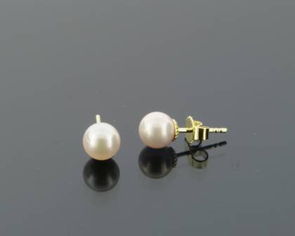 Ohrschmuck Ref.-Nr.: 691165019 585/- Gold, gold 2 Akoya Zuchtperle 6,5-7,0 mm Wei&szlig; Rund