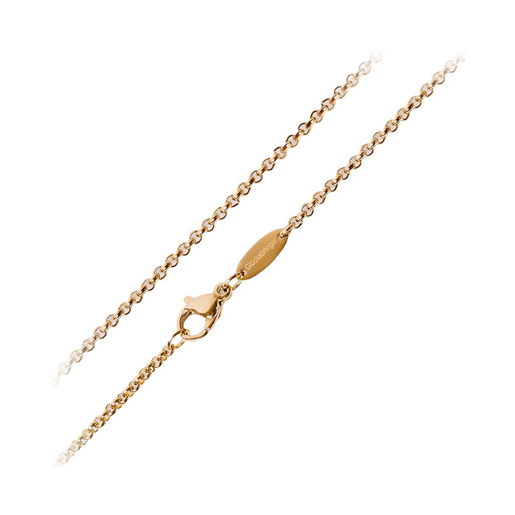 Gl&uuml;cksbringer Ketten Ref.-Nr.: GBN02GO60 EST/- Edelstahl, gelb L&auml;nge 60cm