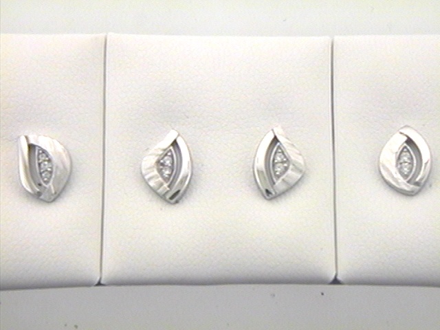 Max Fr&ouml;hlich Ohrschmuck Ref.-Nr.: 88/191013 925/- Silber, Rhodiniert Zirkonia  Wei&szlig; 