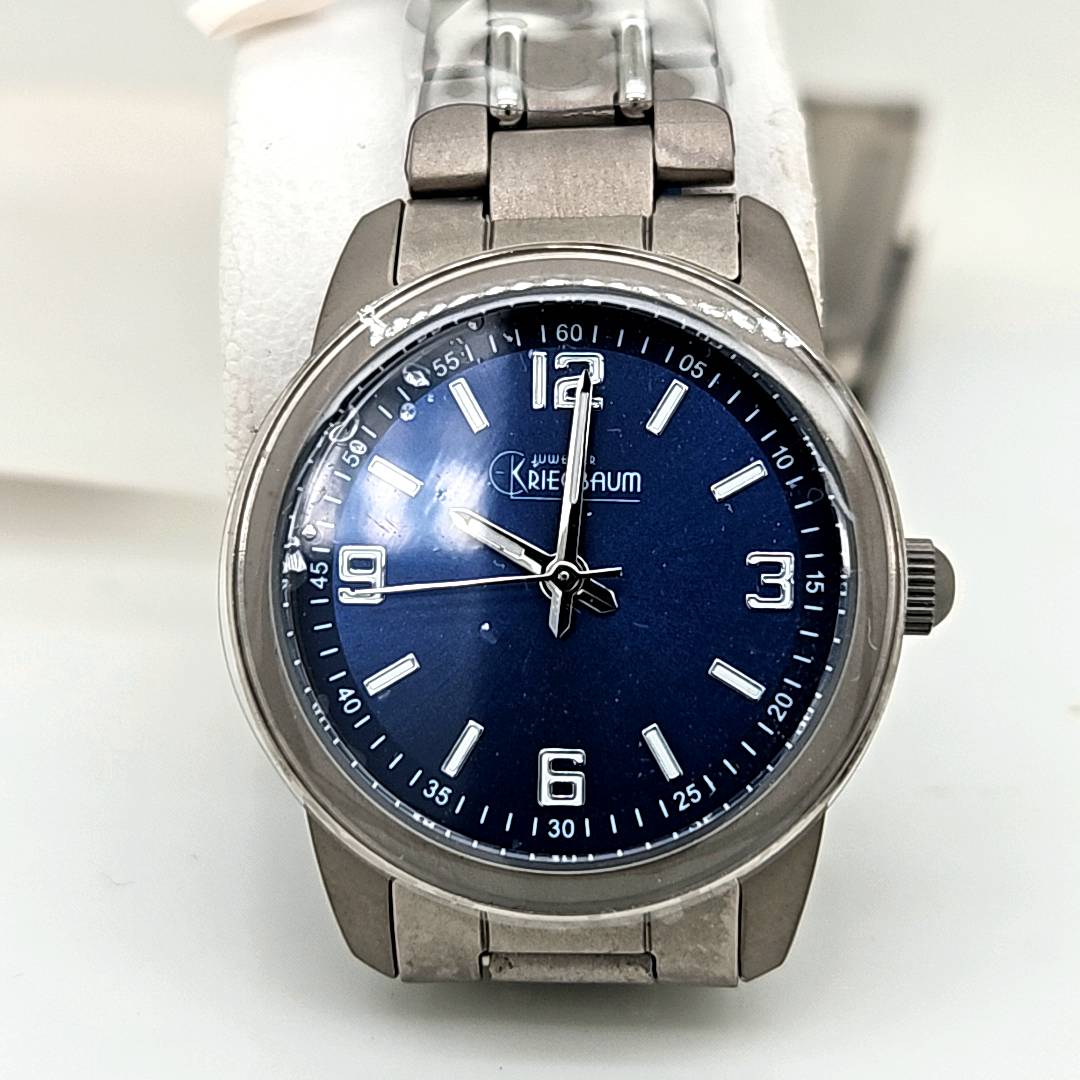 Kriegbaum Damenuhren Ziffernblatt: Blau Index  Titan Gliederband Quartz 50 Meter Ref.-Nr.: 6720.90.74