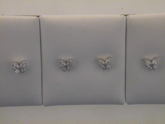 Max Fr&ouml;hlich Ohrschmuck Ref.-Nr.: OS 187930 925/- Silber, Rhodiniert Zirkonia  Wei&szlig; 