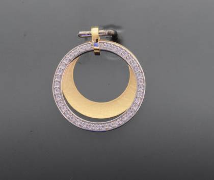 Wilhelm M&uuml;ller Halsschmuck Ref.-Nr.: 651109019 333/- Gold, bicolor 40 Zirkonia  Wei&szlig; 