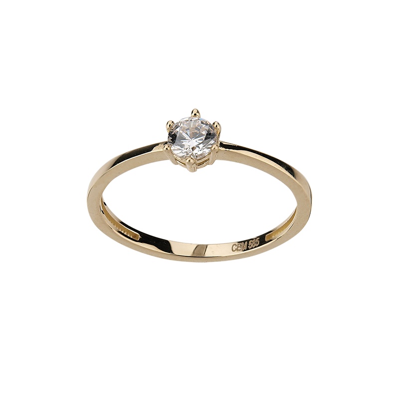 Engelkemper Ringe Ref.-Nr.: 6-212466-001 585/- Gold, gelb 1 Zirkonia  Wei&szlig; 