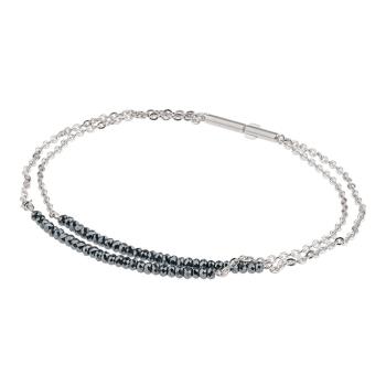 Ernstes Design Armband Ref.-Nr.: A638.19 EST/- Edelstahl, gelb 1 Granat Rot  L&auml;nge 19