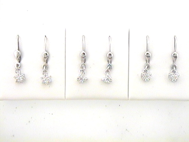 Max Fr&ouml;hlich Ohrschmuck Ref.-Nr.: 201/190570 925/- Silber, Rhodiniert Zirkonia  Wei&szlig; 