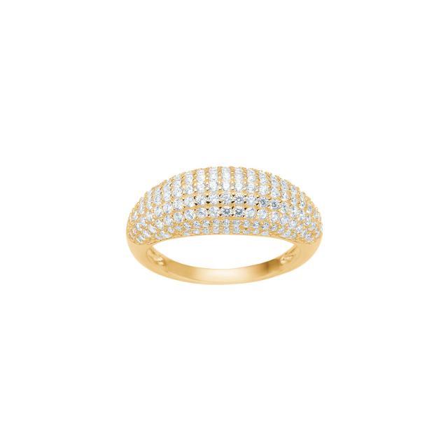 Nordahl Ringe Ref.-Nr.: 10451355956 925/- Silber, gelb Zirkonia  Wei&szlig;  Ringgr&ouml;&szlig;e 56