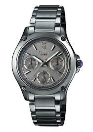 Casio Damenuhren EST/- Stahl, grau Metall Quartz 50 Meter Ref.-Nr.: SHE-3502BD-8AER 