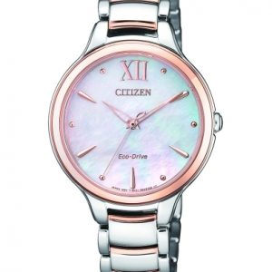 Citizen Damenuhren Stahl Metall Solar 50 Meter Ref.-Nr.: EM0556-87D 