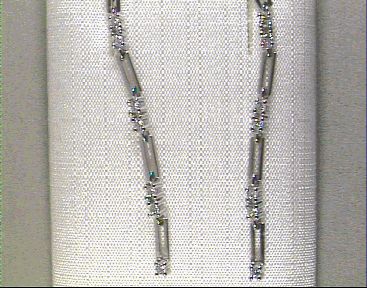 Kopf.-und Ohrschmuck Ref.-Nr.: 12-01791-0 375/- Gold, wei&szlig; 22 Zirkonia 