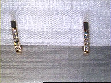 Ohrschmuck Ref.-Nr.: 06-60126-0 585/- Gold, gelb 10 Diamant Wesselton kleine Einschl&uuml;sse Brillantschliff 0,10ct. 