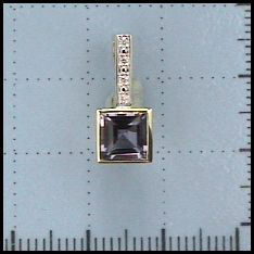 Engelkemper Halsschmuck Ref.-Nr.: 62241442 585/- Gold, gelb 4 Diamant Wesselton kleine Einschl&uuml;sse 0,02ct.  1 Amethyst lila 