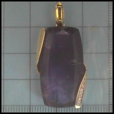 Engelkemper Halsschmuck Ref.-Nr.: 62277247 585/- Gold, gelb 1 Amethyst lila  7 Diamant Wesselton kleine Einschl&uuml;sse Brillantschliff 0,035ct. 